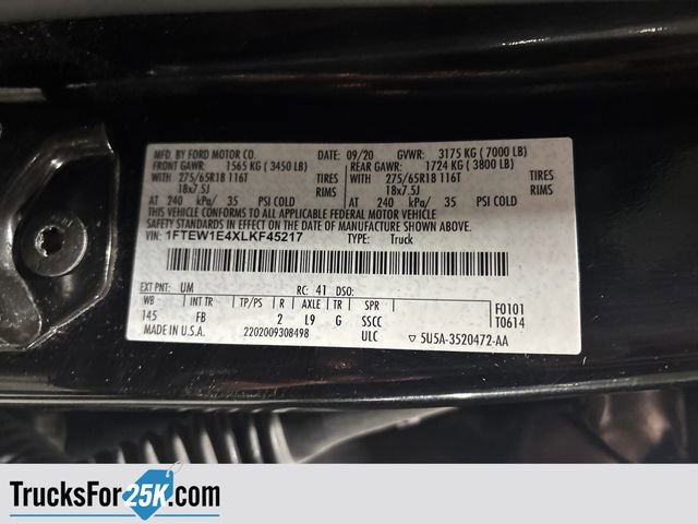 Used 2020 Ford F150 XLT w/ Equipment Group 302A Luxury AWD/4WD image 44