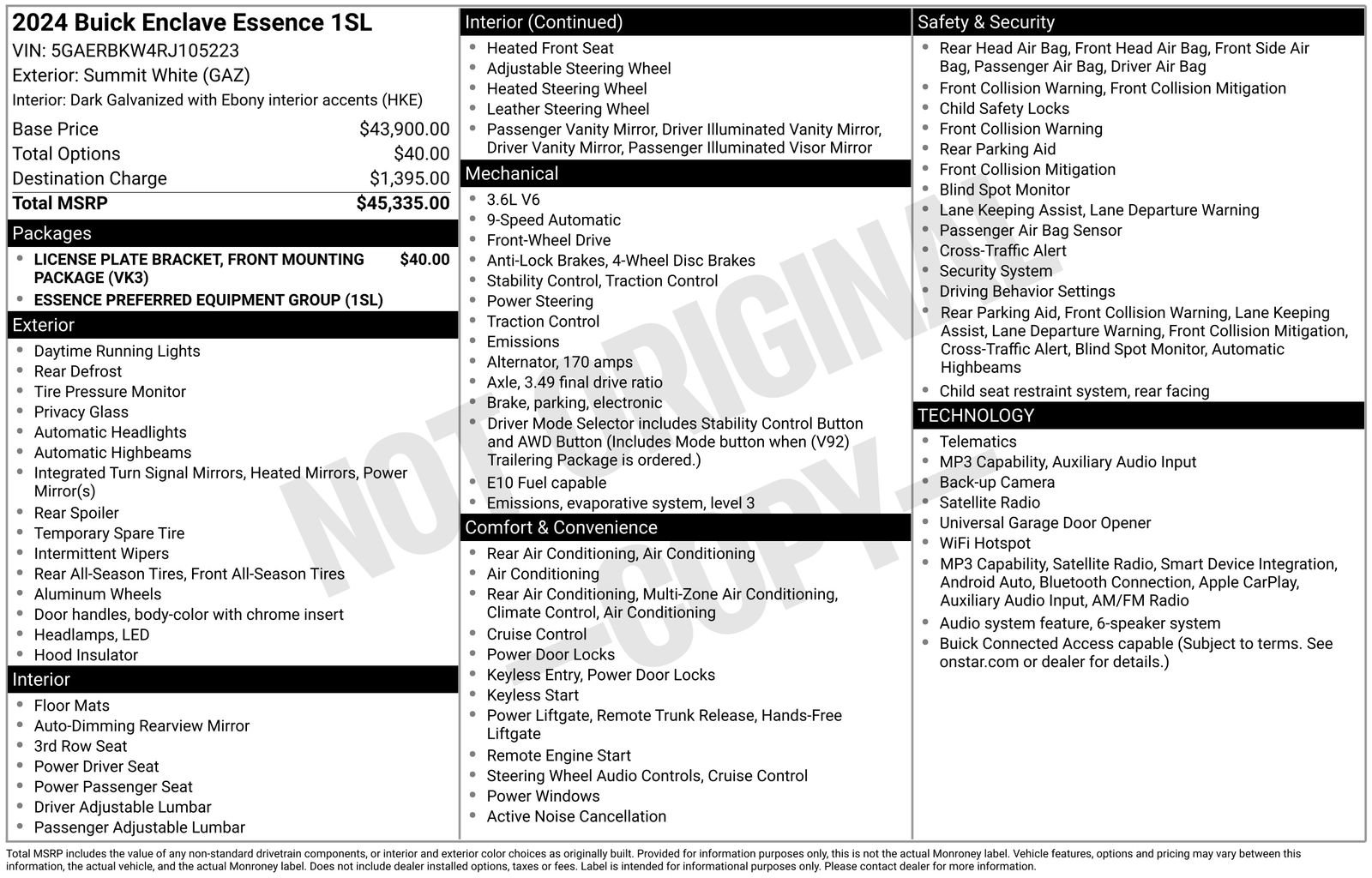 Used 2024 Buick Enclave Essence FWD image 23