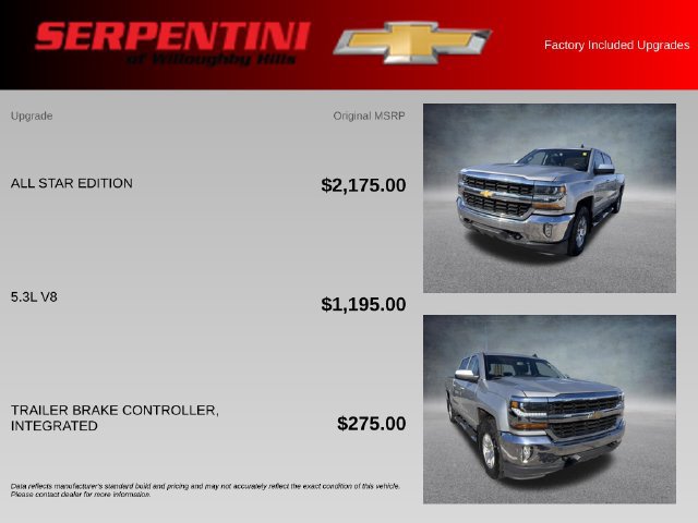 Used 2018 Chevrolet Silverado 1500 LT w/ All Star Edition AWD/4WD image 4