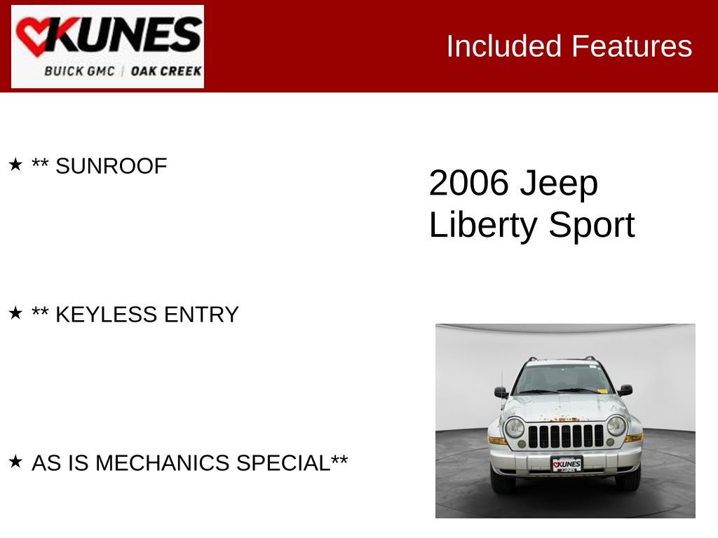 Used 2006 Jeep Liberty Sport AWD/4WD image 2
