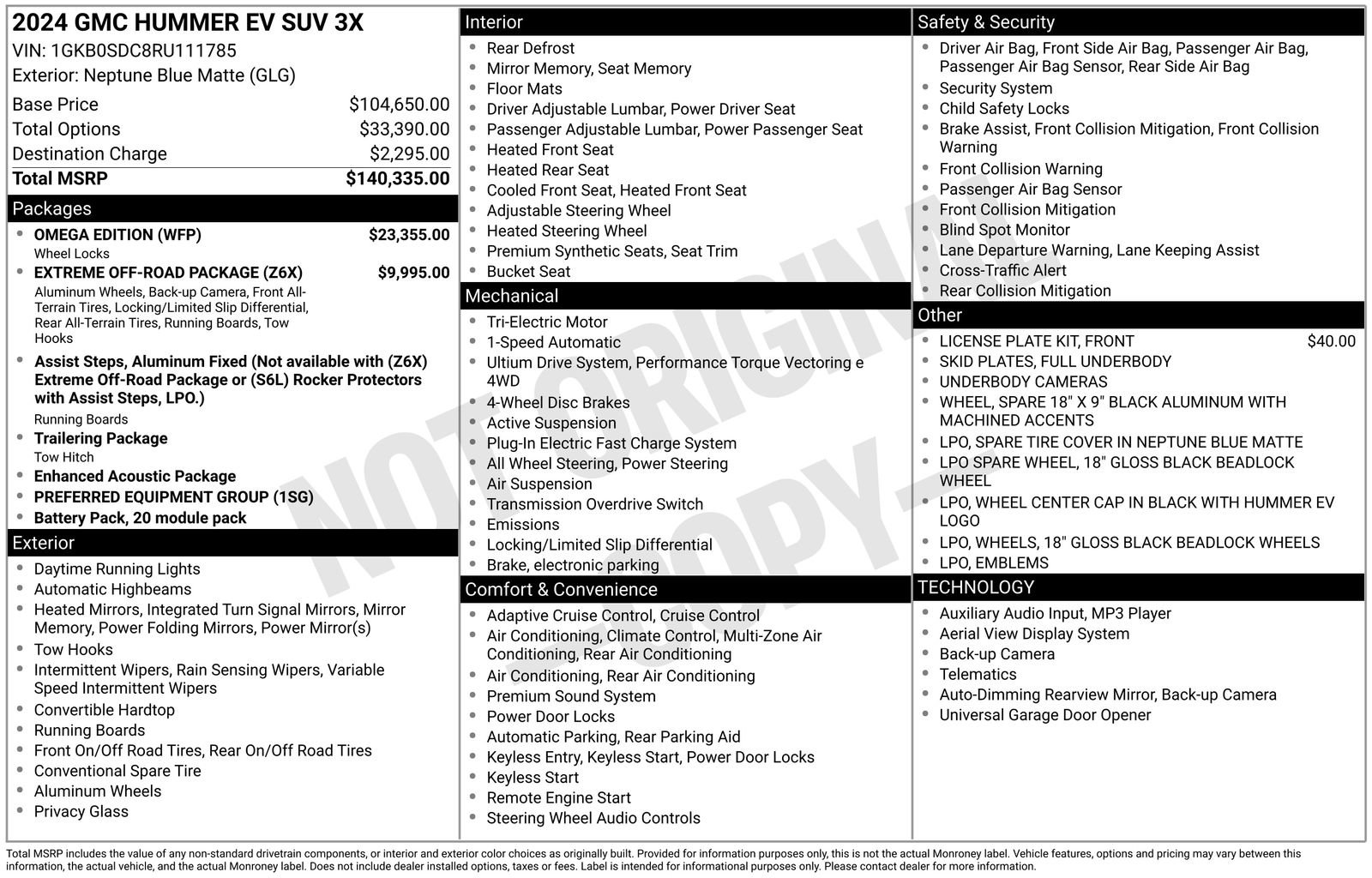 New 2024 GMC Hummer EV 3X w/ Omega Edition AWD/4WD image 12