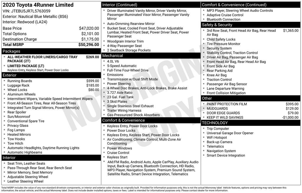 Used 2020 Toyota 4Runner Limited image 35