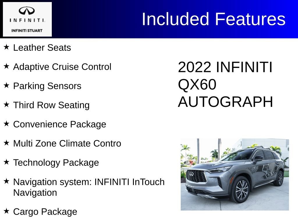 Used 2022 INFINITI QX60 Autograph w/ Cargo Package image 3