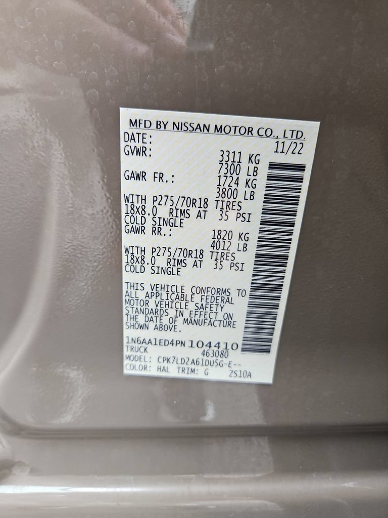 Certified 2023 Nissan Titan PRO-4X w/ Pro-4x Convenience Package AWD/4WD image 32
