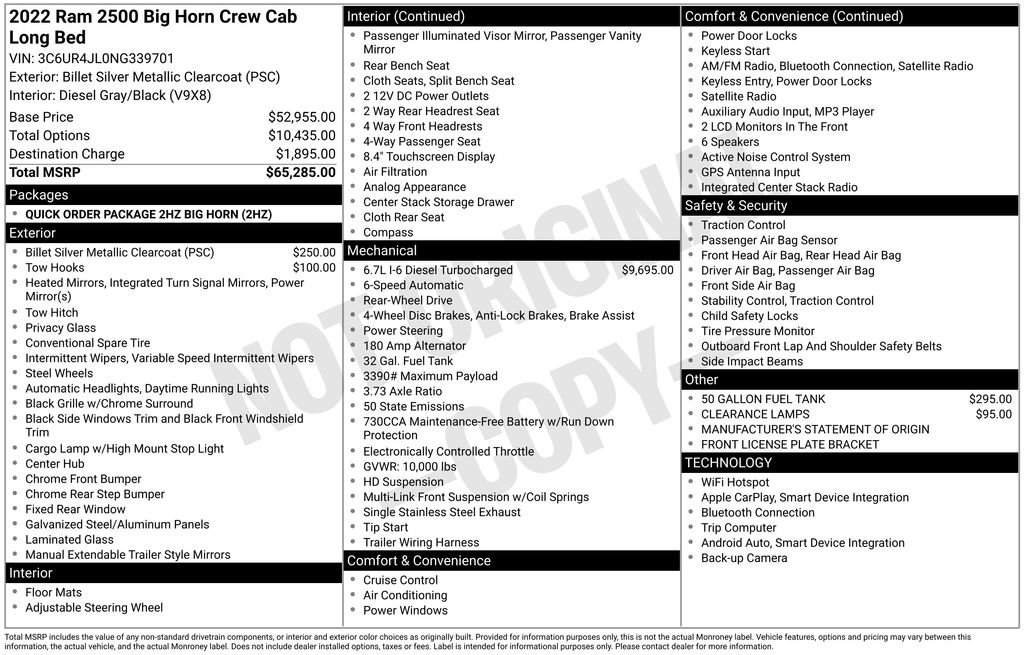 Used 2022 RAM 2500 Big Horn image 6