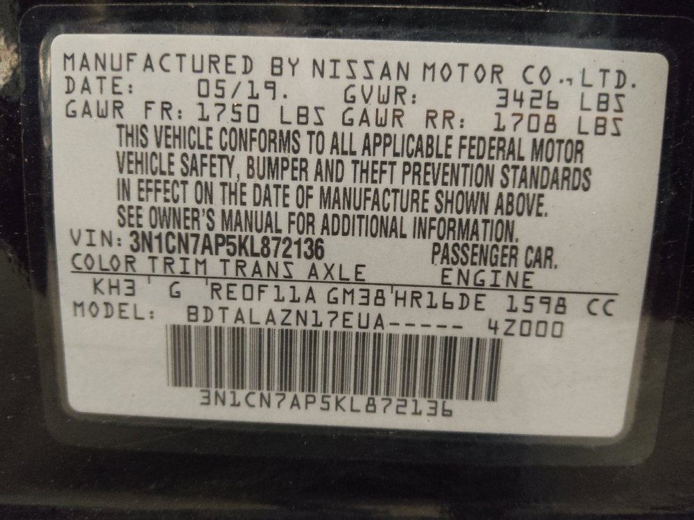 Used 2019 Nissan Versa S Plus image 33