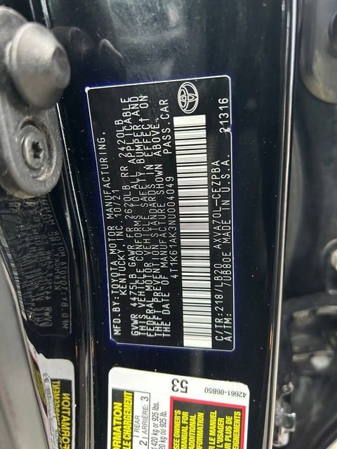 Used 2022 Toyota Camry XSE FWD image 31