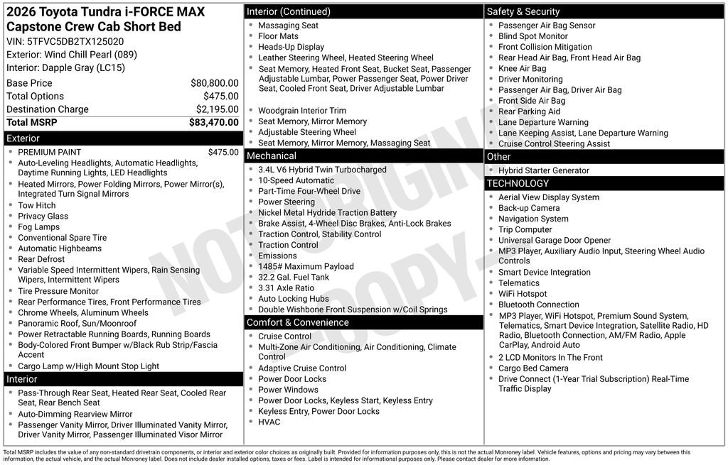 Used 2026 Toyota Tundra Capstone AWD/4WD image 42