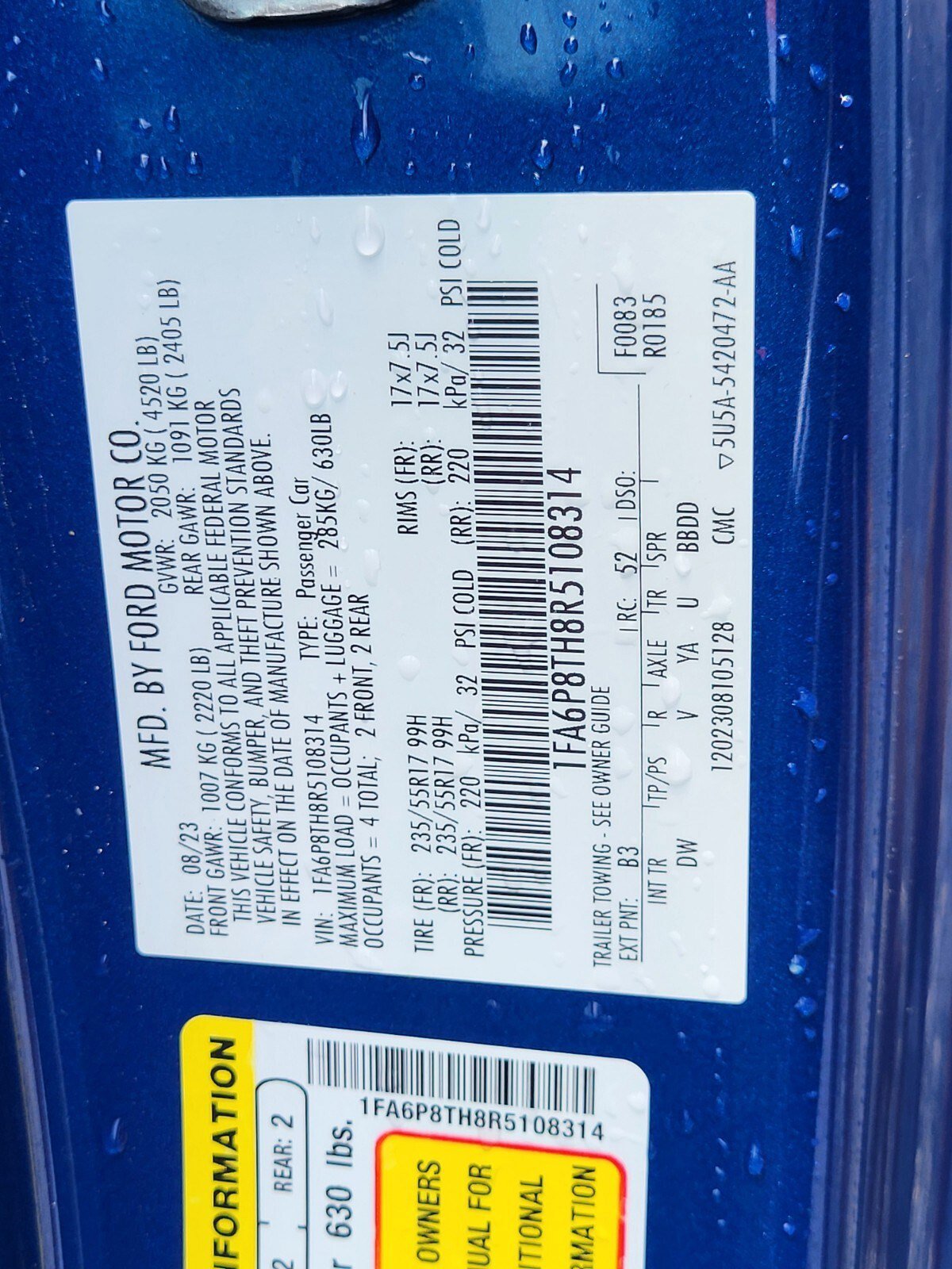 Certified 2024 Ford Mustang Coupe RWD image 33