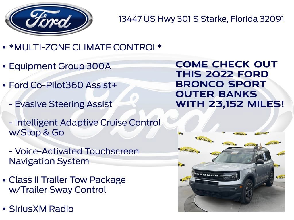 Certified 2022 Ford Bronco Sport Outer Banks image 17