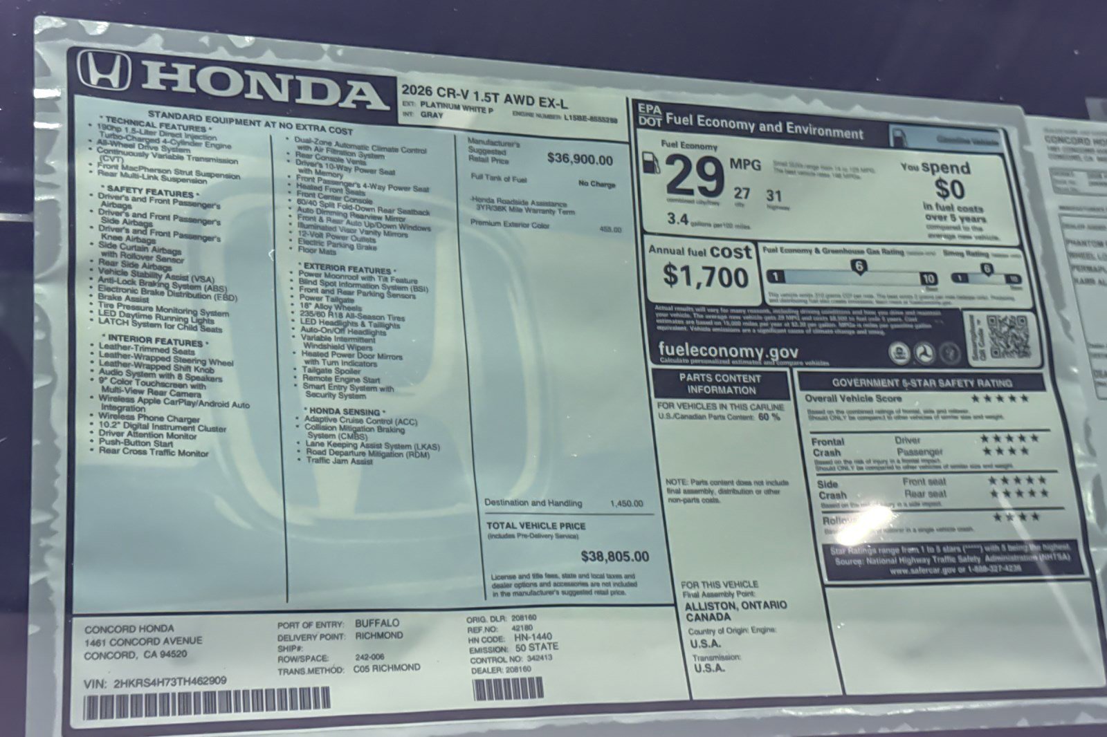 New 2026 Honda CR-V EX-L image 26