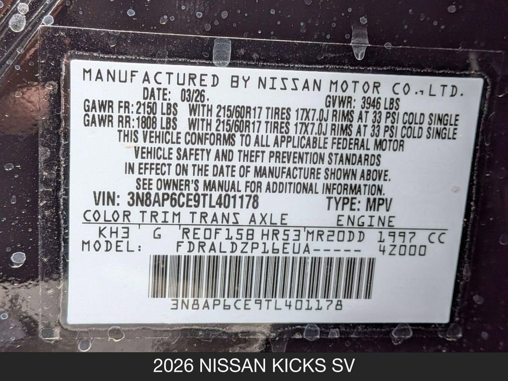 New 2026 Nissan Kicks SV FWD image 24