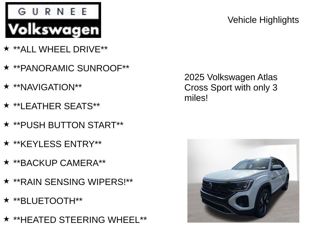 New 2025 Volkswagen Atlas Cross Sport SEL image 7
