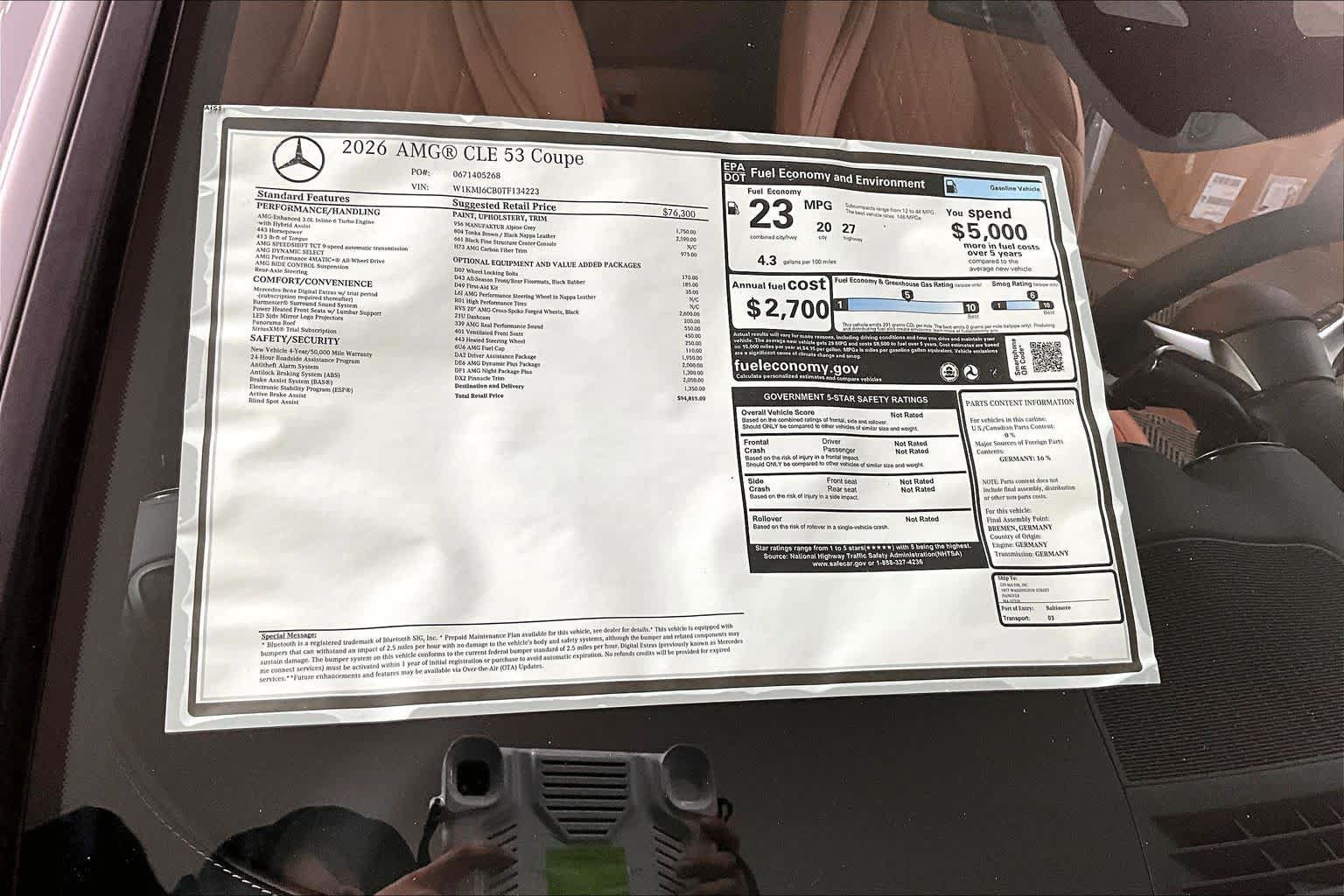 New 2026 Mercedes-Benz CLE 53 AMG 4MATIC Coupe image 19