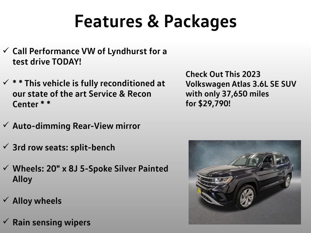Used 2023 Volkswagen Atlas SE AWD/4WD image 4