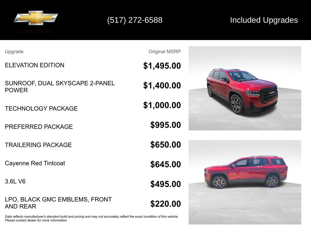 Used 2021 GMC Acadia SLT w/ Elevation Edition AWD/4WD image 5