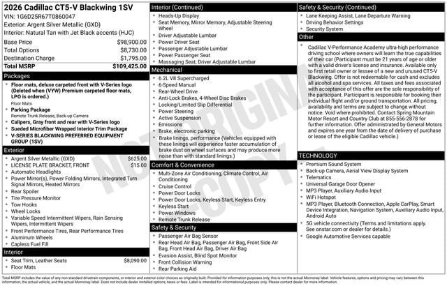 Used 2026 Cadillac CT5 V Blackwing RWD image 34