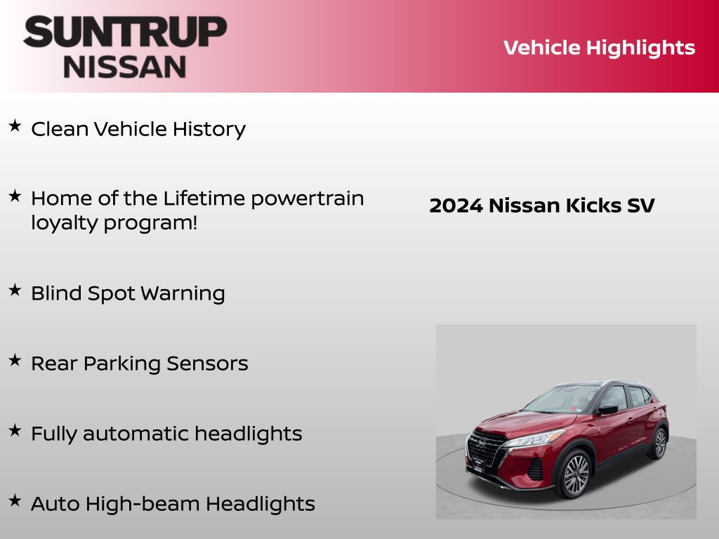 Certified 2024 Nissan Kicks SV FWD image 8