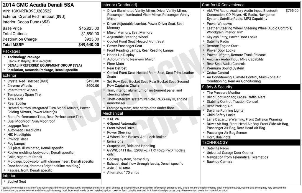 Used 2014 GMC Acadia Denali image 7