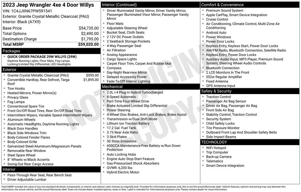 Used 2023 Jeep Wrangler Willys 4xe image 15