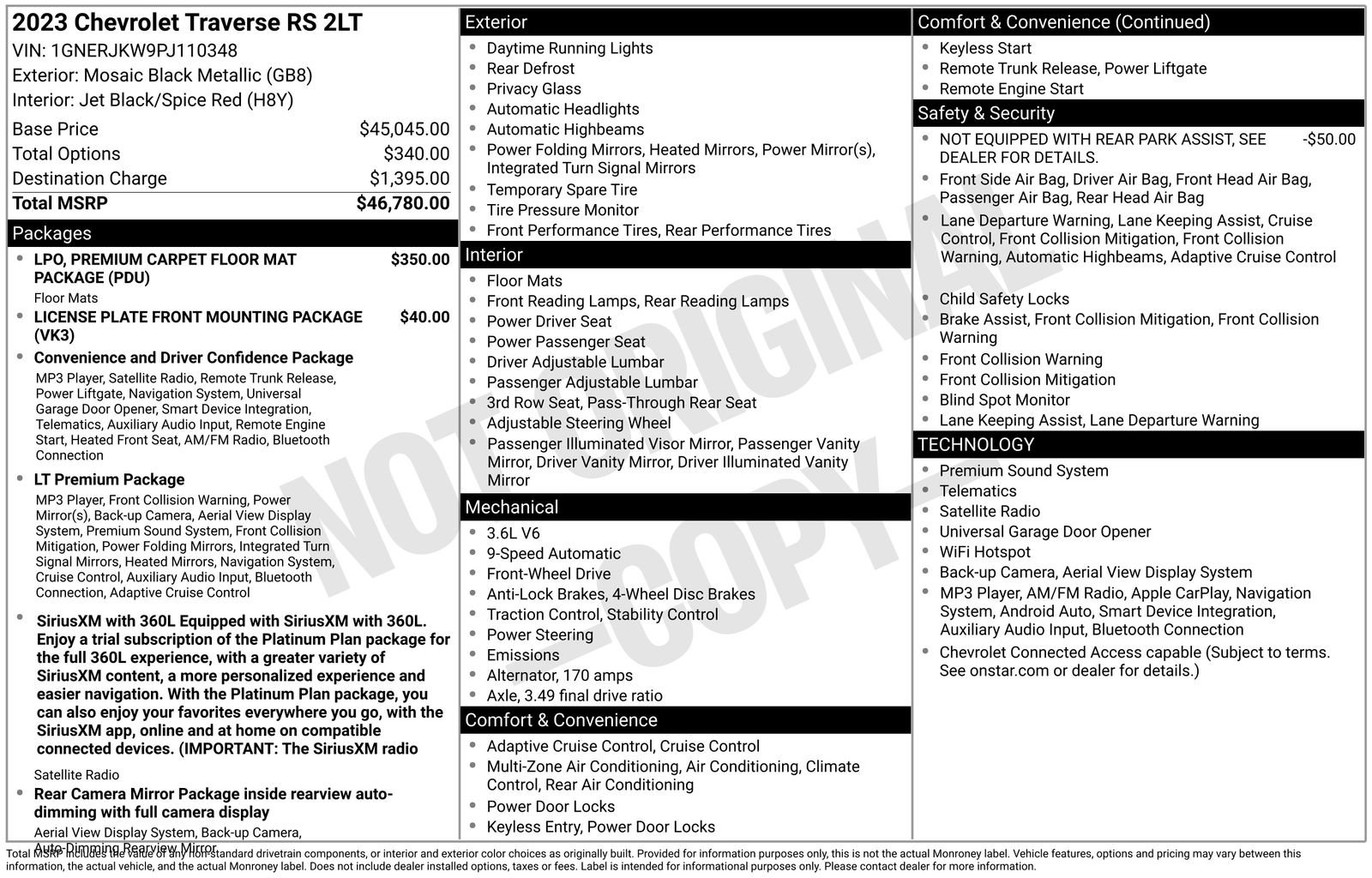 Used 2023 Chevrolet Traverse RS FWD image 29