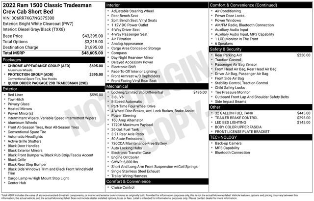 Used 2022 RAM 1500 Tradesman w/ Chrome Appearance Group image 3