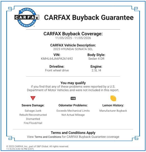 Certified 2023 Hyundai Sonata SEL video 2