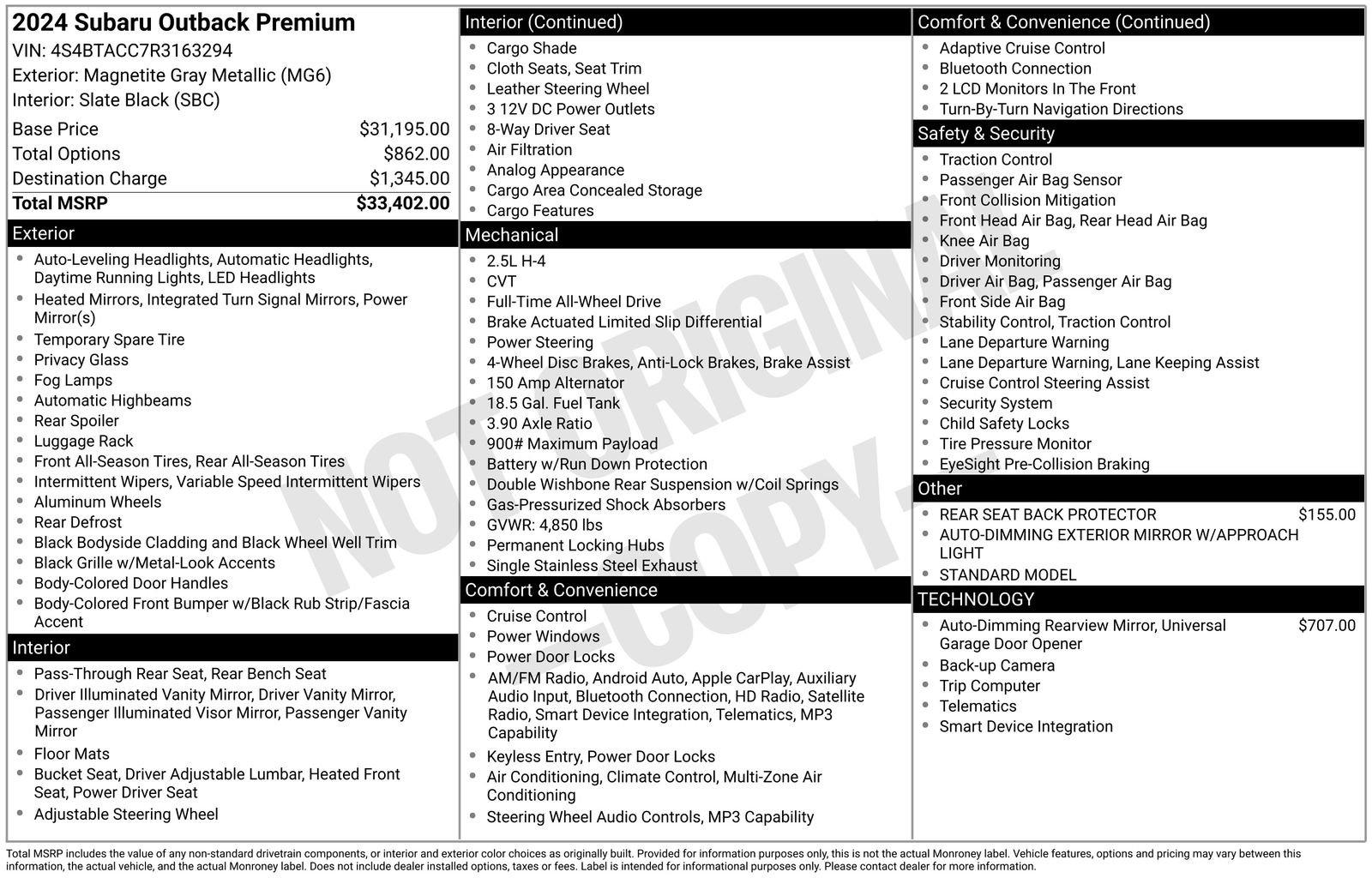 Used 2024 Subaru Outback Premium image 17