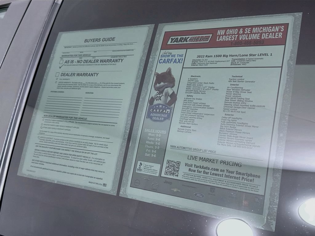 Certified 2022 RAM 1500 Big Horn AWD/4WD image 14