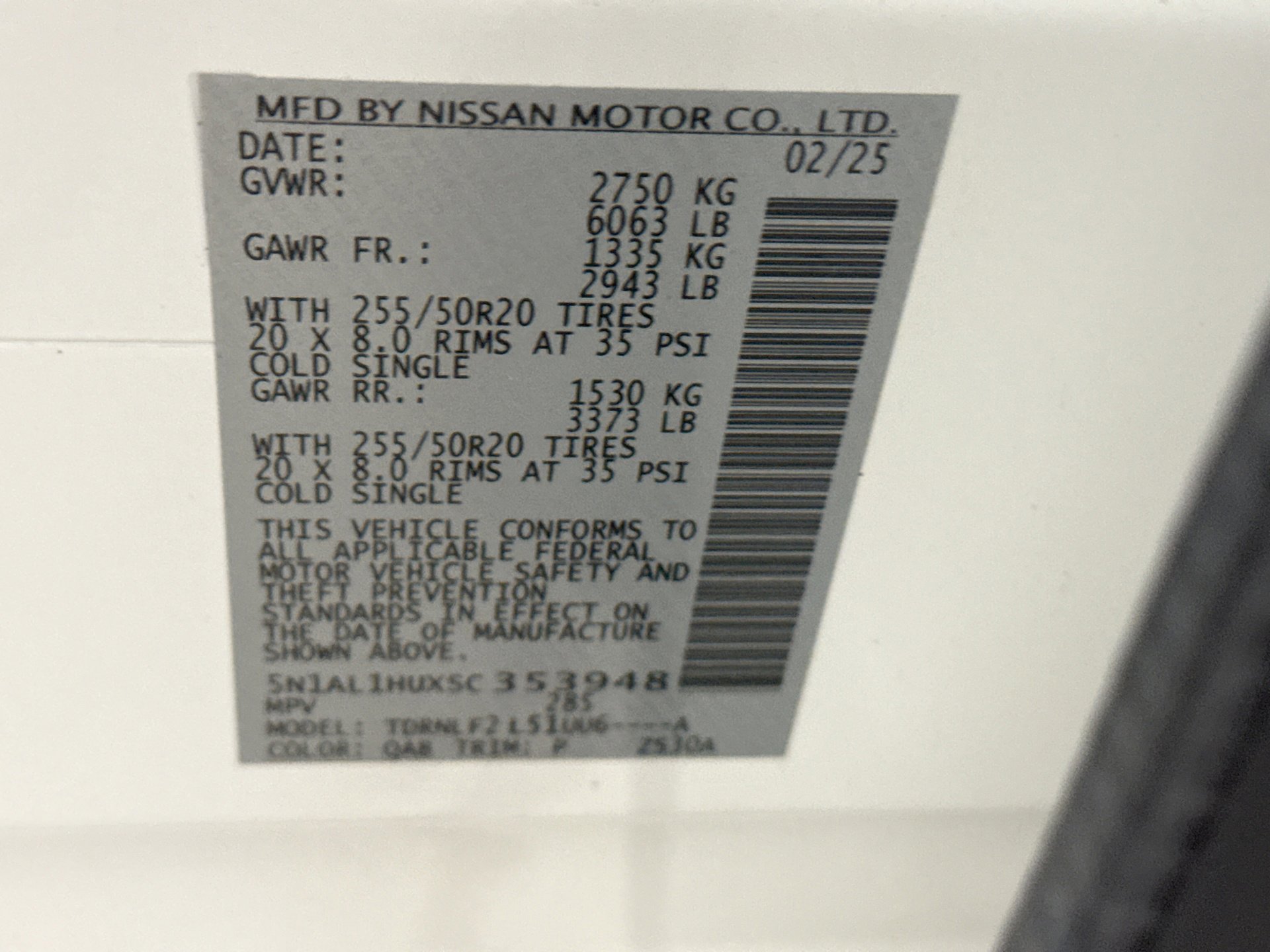 Used 2025 INFINITI QX60 Autograph w/ Cargo Package image 11