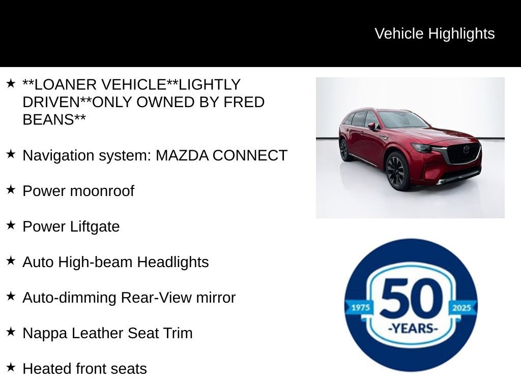 Used 2025 MAZDA CX-90 3.3 Turbo S w/ Premium Package AWD/4WD image 9