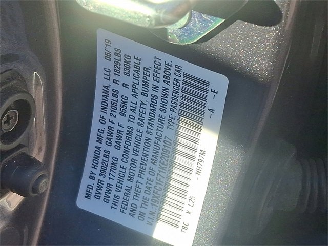 Certified 2019 Honda Civic EX-L image 27