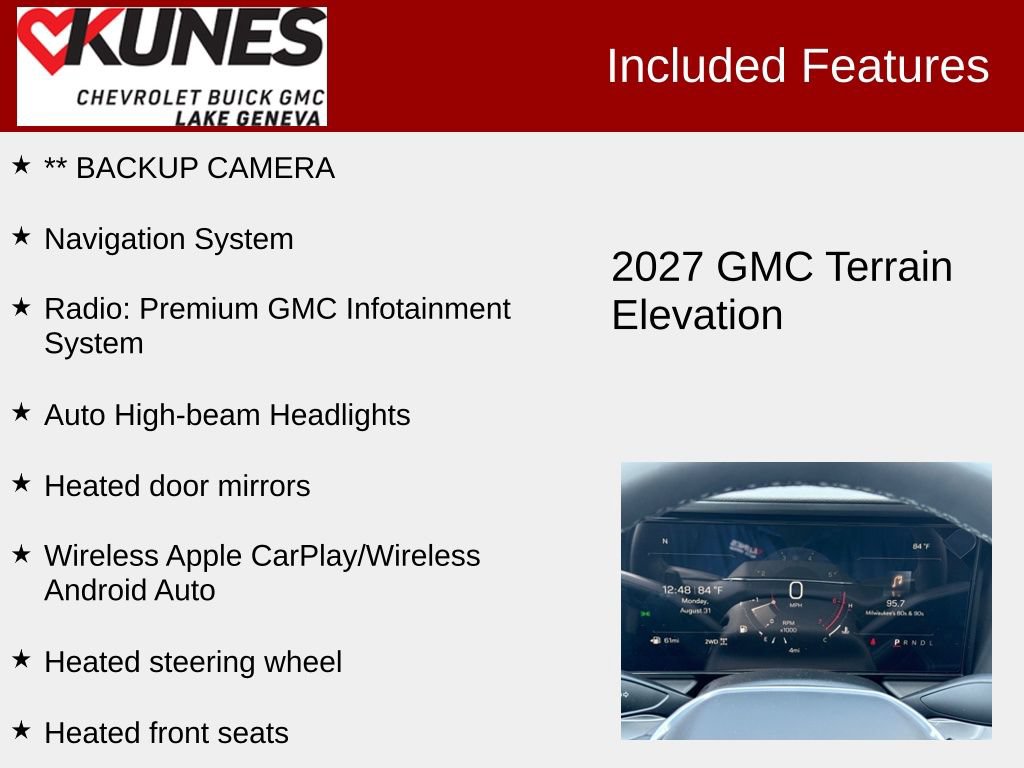 New 2027 GMC Terrain Elevation w/ LPO, Floor Liner Package AWD/4WD image 3