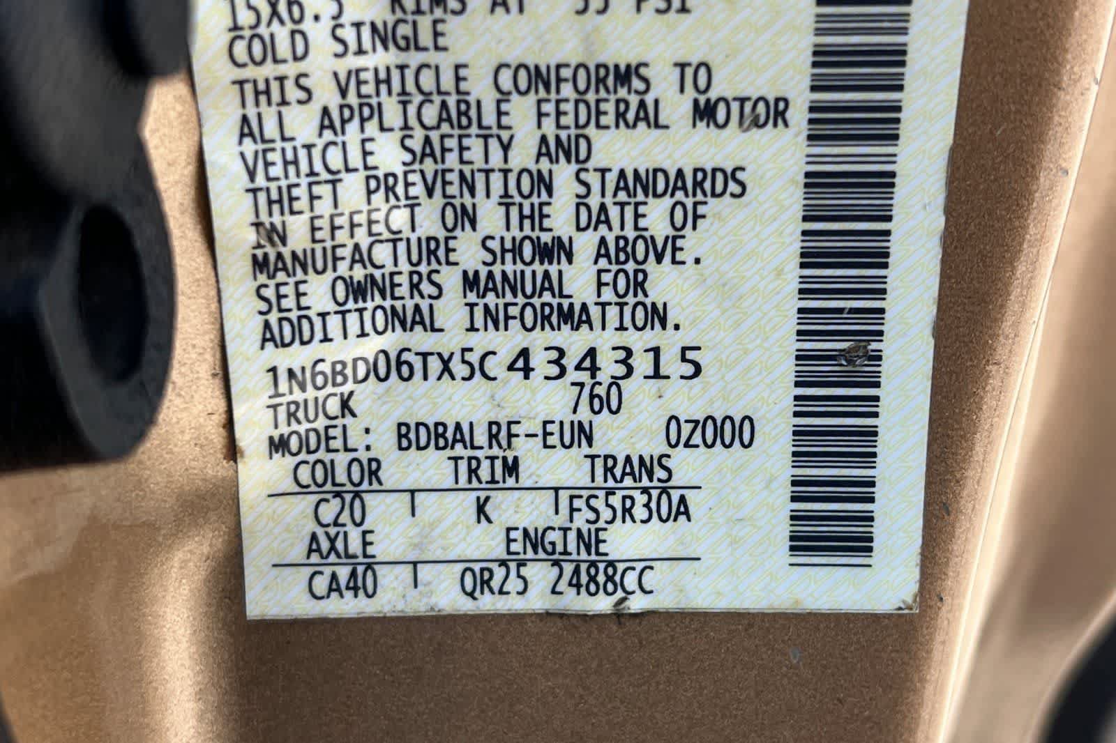 Used 2005 Nissan Frontier XE w/ (U01) Preferred Pkg RWD image 35