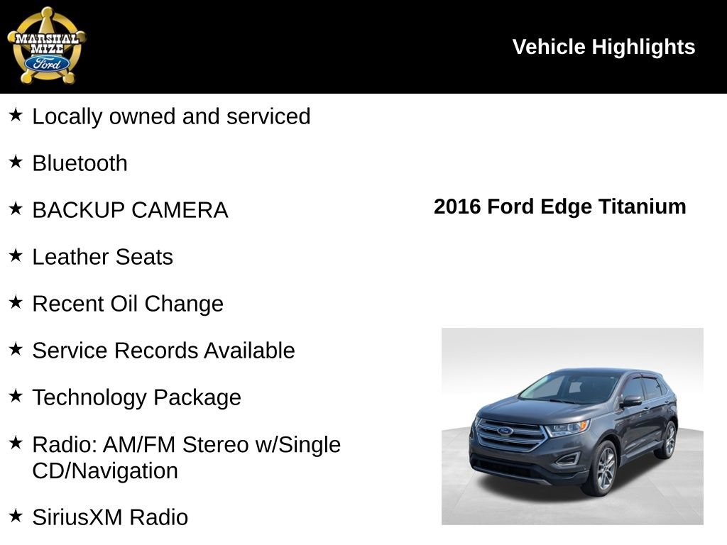 Used 2016 Ford Edge Titanium w/ Equipment Group 302A AWD/4WD image 2