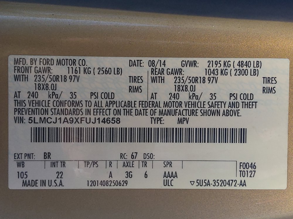 Used 2015 Lincoln MKC FWD w/ Equipment Group 101A Select image 33