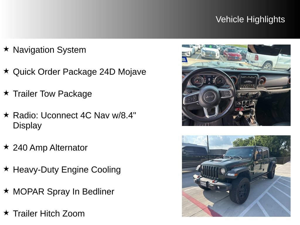 Used 2023 Jeep Gladiator Mojave w/ Trailer Tow Package AWD/4WD image 10