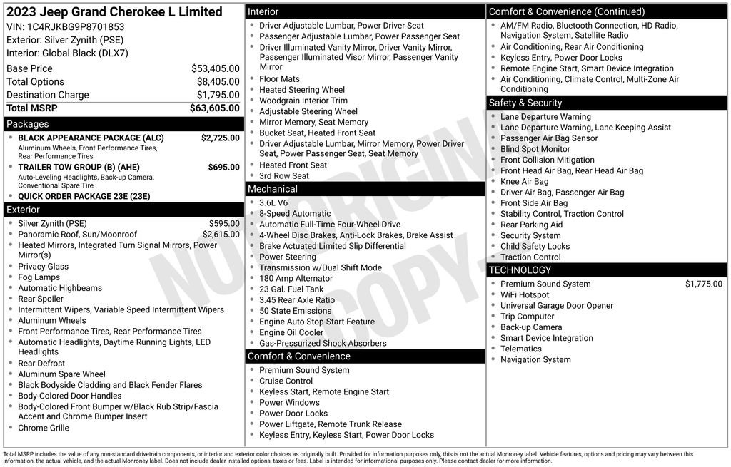 Used 2023 Jeep Grand Cherokee L Limited w/ Black Appearance Package image 15