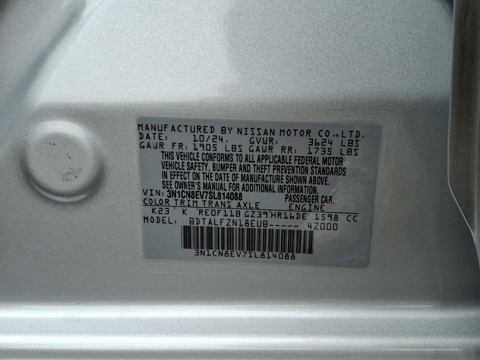 Certified 2025 Nissan Versa SV FWD image 28