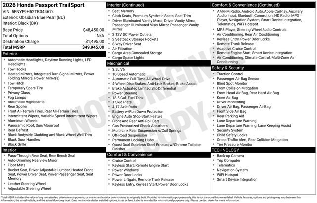 New 2026 Honda Passport TrailSport image 2