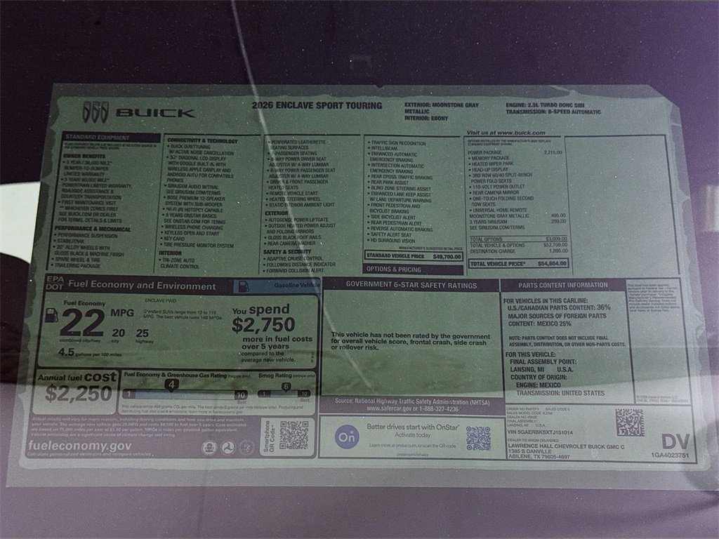 New 2026 Buick Enclave Sport Touring w/ Power Package image 20