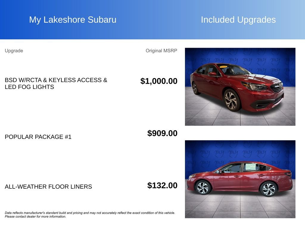 Used 2021 Subaru Legacy Premium w/ Popular Package #1 AWD/4WD image 8
