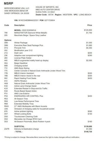 Certified 2022 Mercedes-Benz EQS 580 4MATIC Sedan image 4