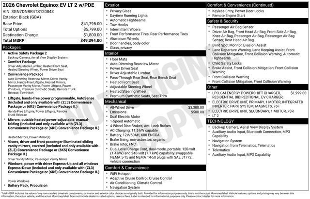 New 2026 Chevrolet Equinox EV LT AWD/4WD image 31