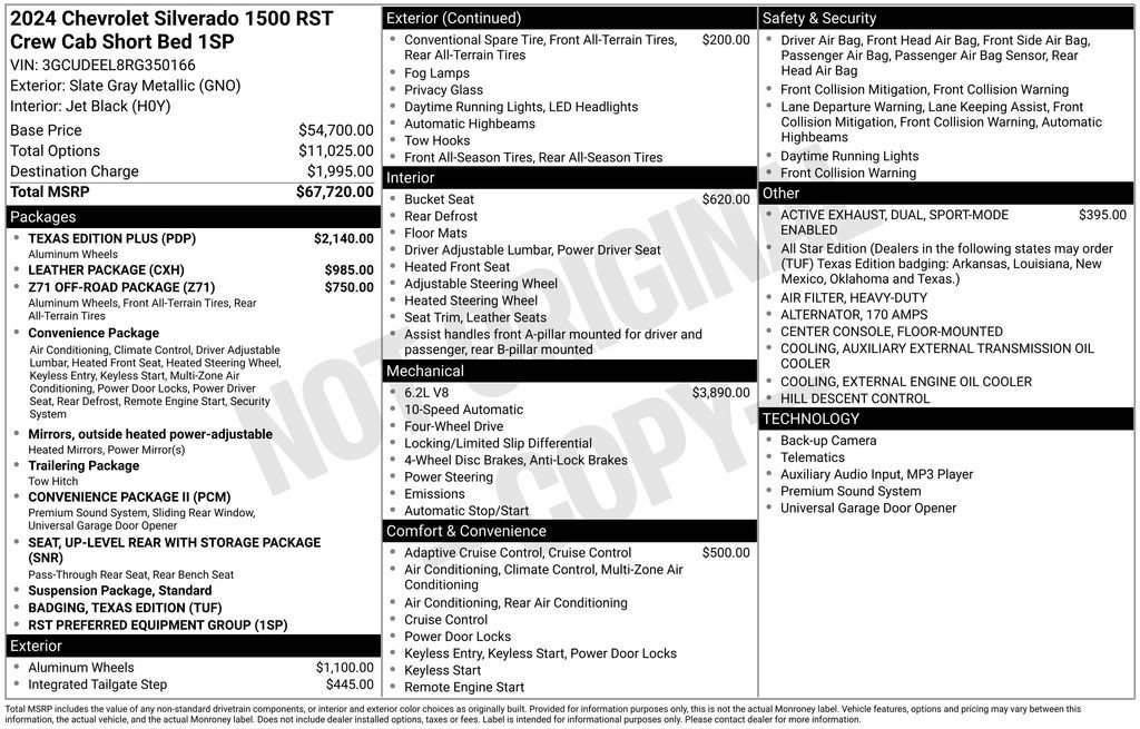 Used 2024 Chevrolet Silverado 1500 RST w/ Texas Edition Plus image 13