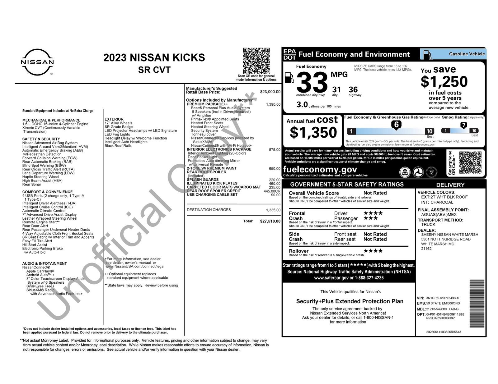 Certified 2023 Nissan Kicks SR w/ SR Premium Package image 82