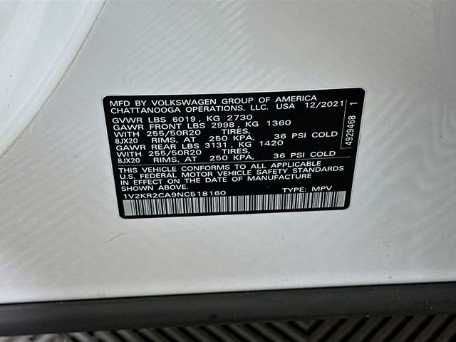 Certified 2022 Volkswagen Atlas SE w/ Panoramic Sunroof Package image 33