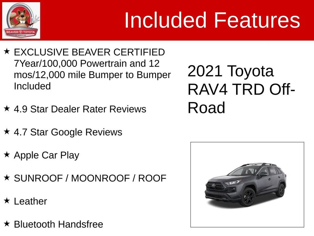 Used 2021 Toyota RAV4 TRD Off-Road w/ TRD Off-Road Weather Package AWD/4WD image 4