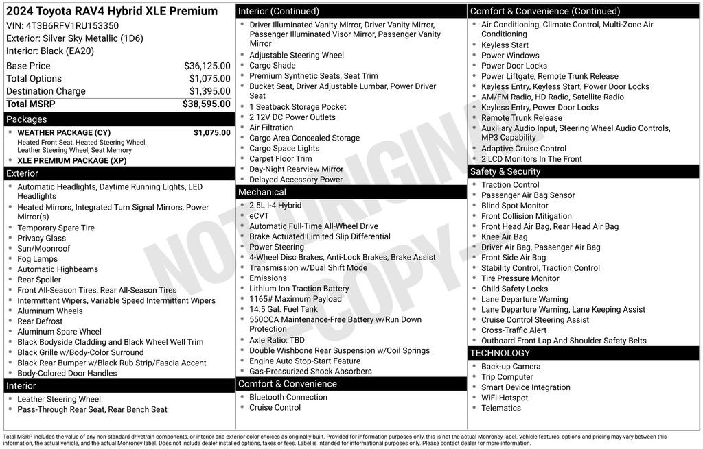 Used 2024 Toyota RAV4 XLE Premium w/ Weather Package AWD/4WD image 6