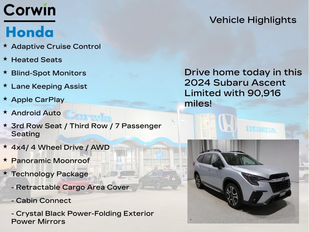 Used 2024 Subaru Ascent Limited w/ Technology Package AWD/4WD image 6